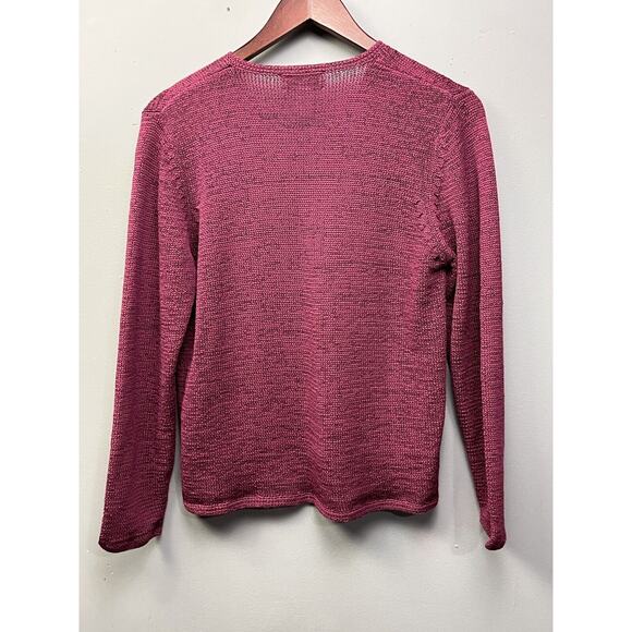Pendleton Cardigan Sweater Womens Medium Button Front Knit Burgundy Vintage - Picture 2 of 5